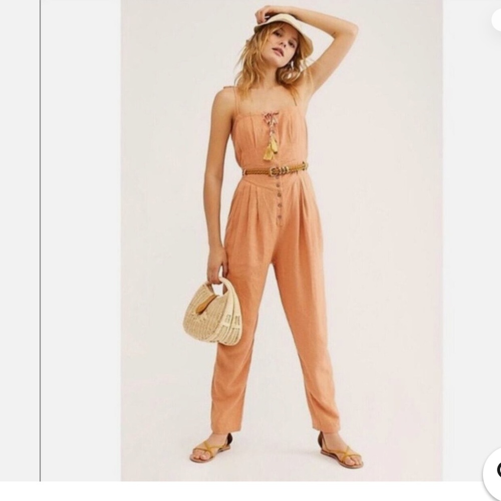 FREE People Rosalyn Jumpsuit Linen Blend